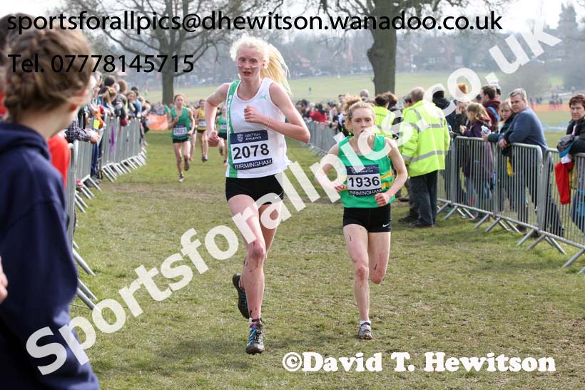 Womens under-17s 2016 Inter Counties Cross Country Champs. and Cross Challenge Final, Cofton Park, Birmingham. Photo: David T. Hewitson/Sports for All Pics